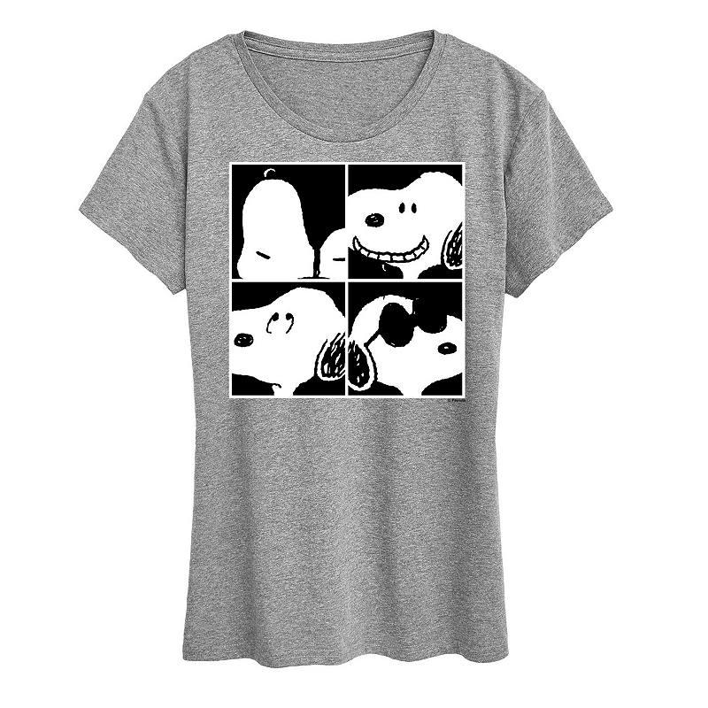 Women's Peanuts Snoopy Square Graphic Tee, Girl's,  Product Image