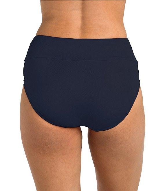 24th & Ocean Solid High Waist Swim Bottom Product Image