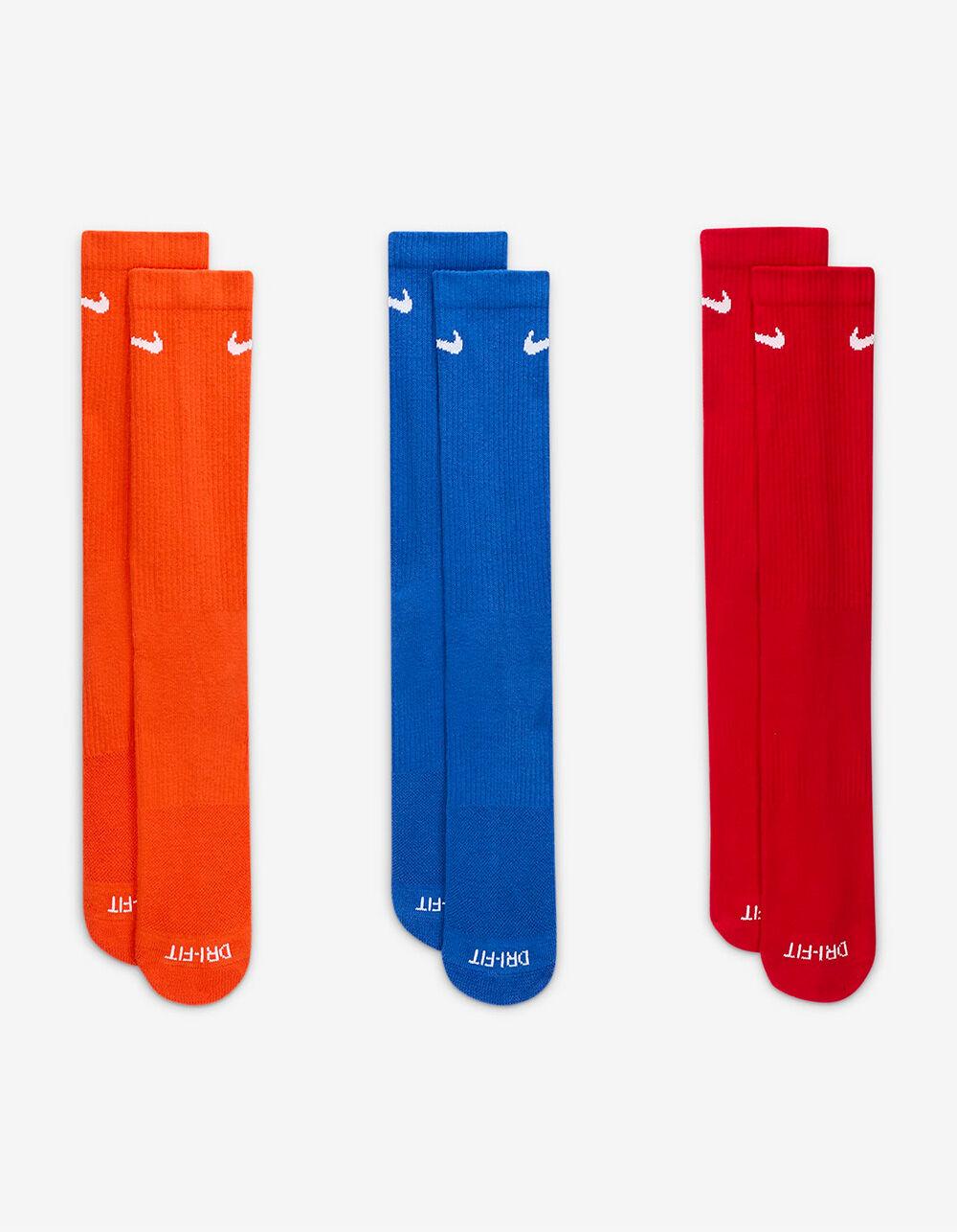 NIKE Everyday Plus Cushioned 3 Pack Crew Socks - BLUE COMBO Product Image