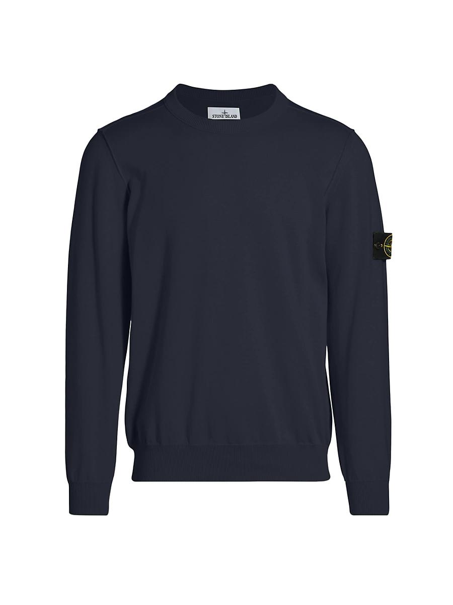 Mens Crewneck Cotton Sweater Product Image