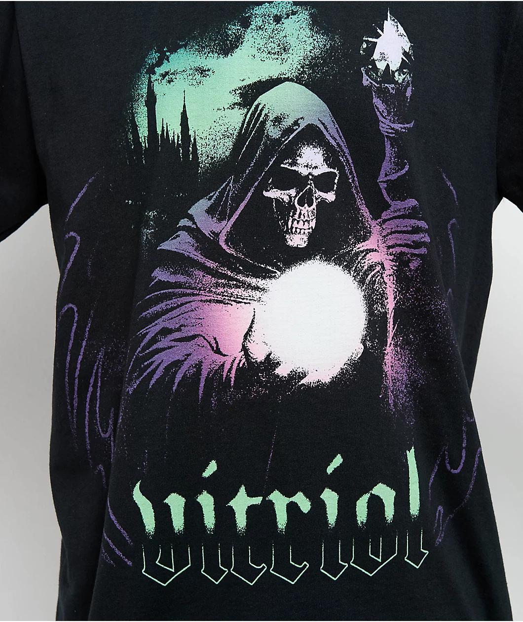 Vitriol Reaper Fantasy Black Long Sleeve T-Shirt Product Image