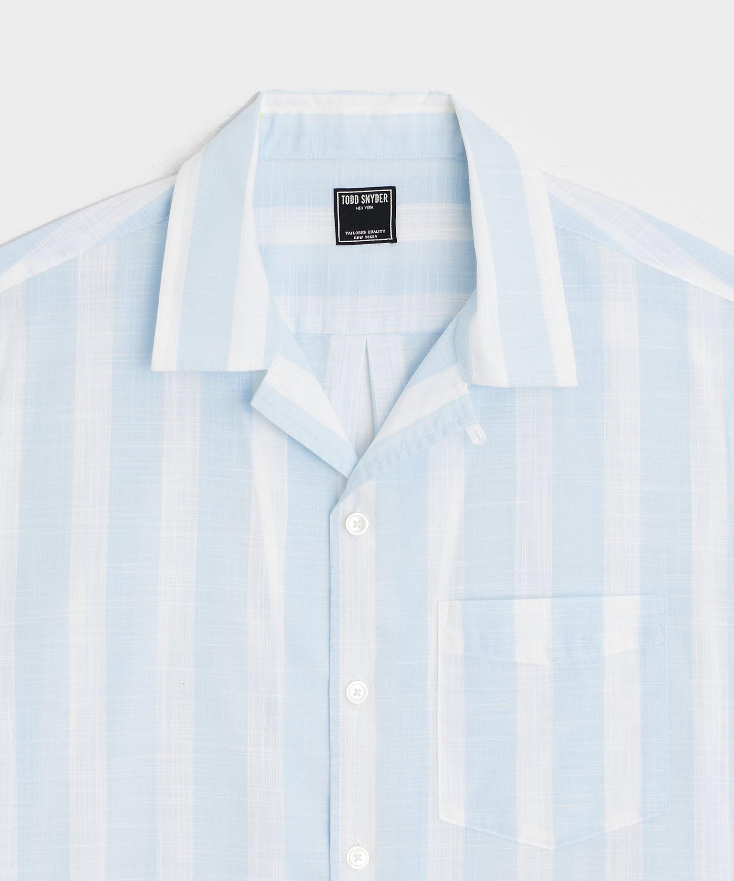 Cropped Cotton Summerweight Camp Collar Shirt Product Image