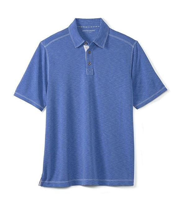 Johnston & Murphy Vintage Solid Slub Short Sleeve Polo Shirt Product Image