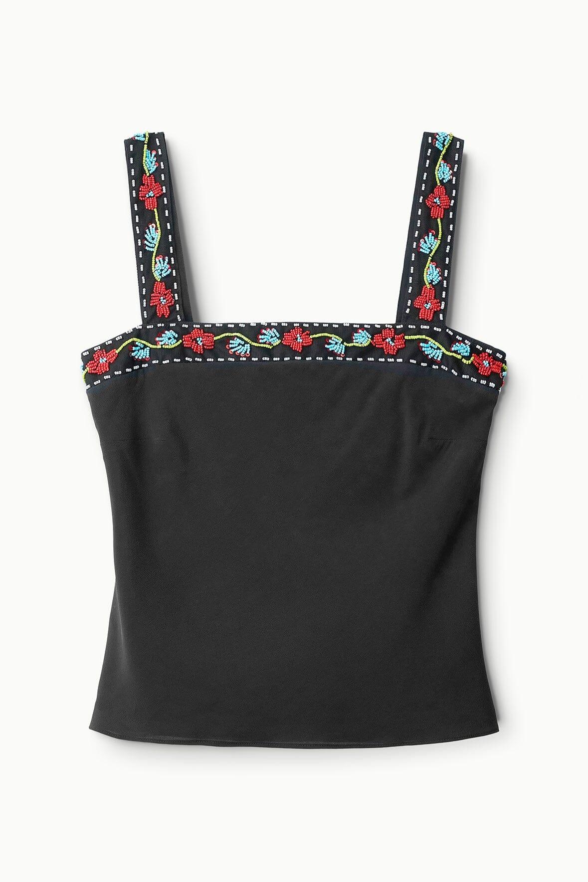 VERONICA SILK TOP | BLACK Product Image