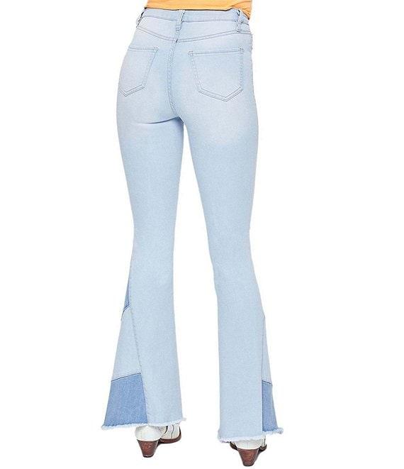 YMI Jeanswear High Rise Side Panel Detail Flare Jeans Product Image