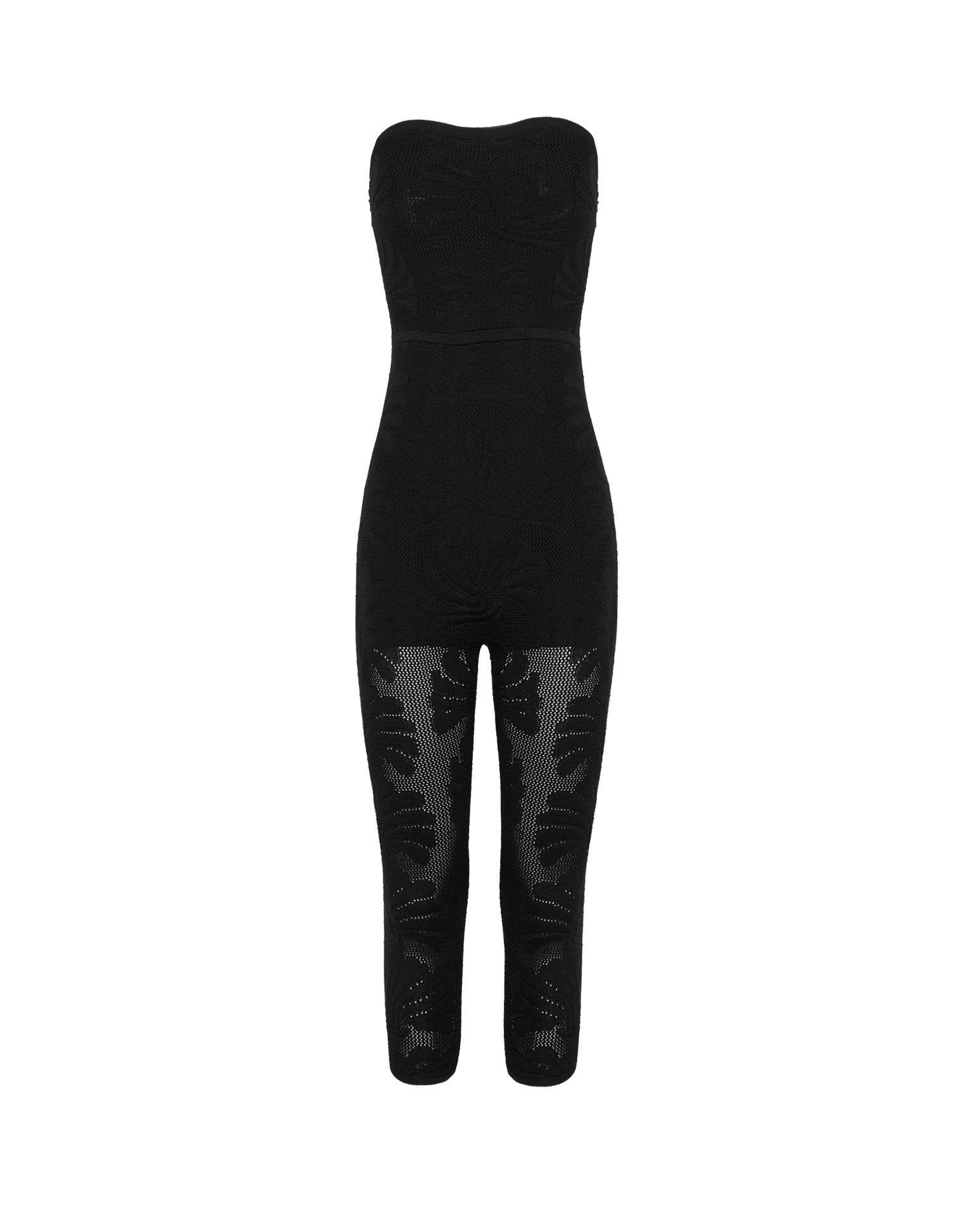 Knit Marina Catsuit - Black Product Image