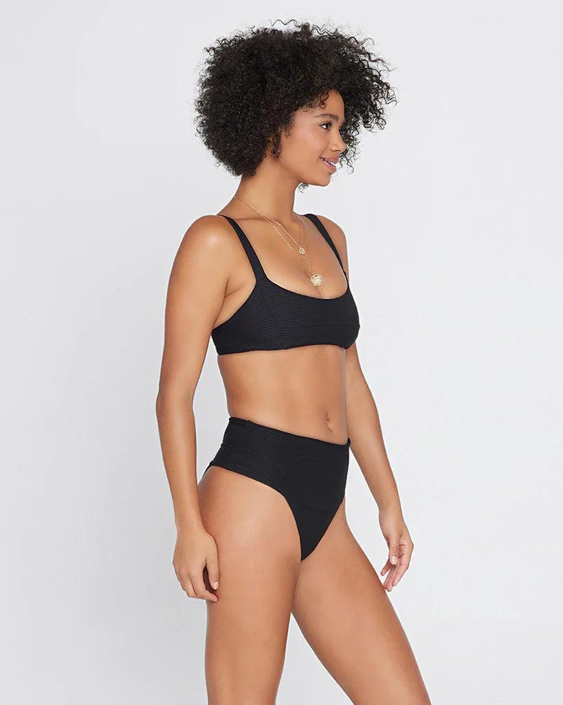 L*Space | Eco Chic Repreve Jess Bikini Top | Black FINAL SALE Product Image