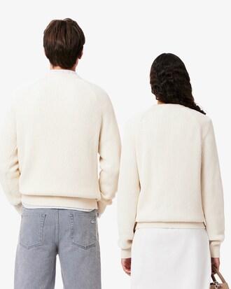 Ribbed Cotton Badge Sweater Product Image