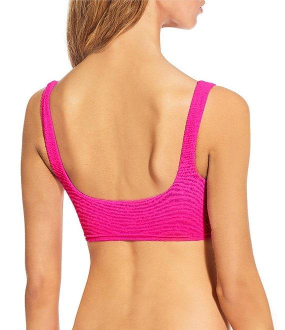 GB Solid Scrunchie Textured Extra High Leg Scoop Swim Bottom Product Image