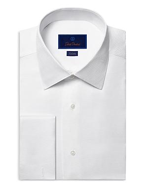Mens Trim-Fit Horizontal Rib Formal Shirt Product Image