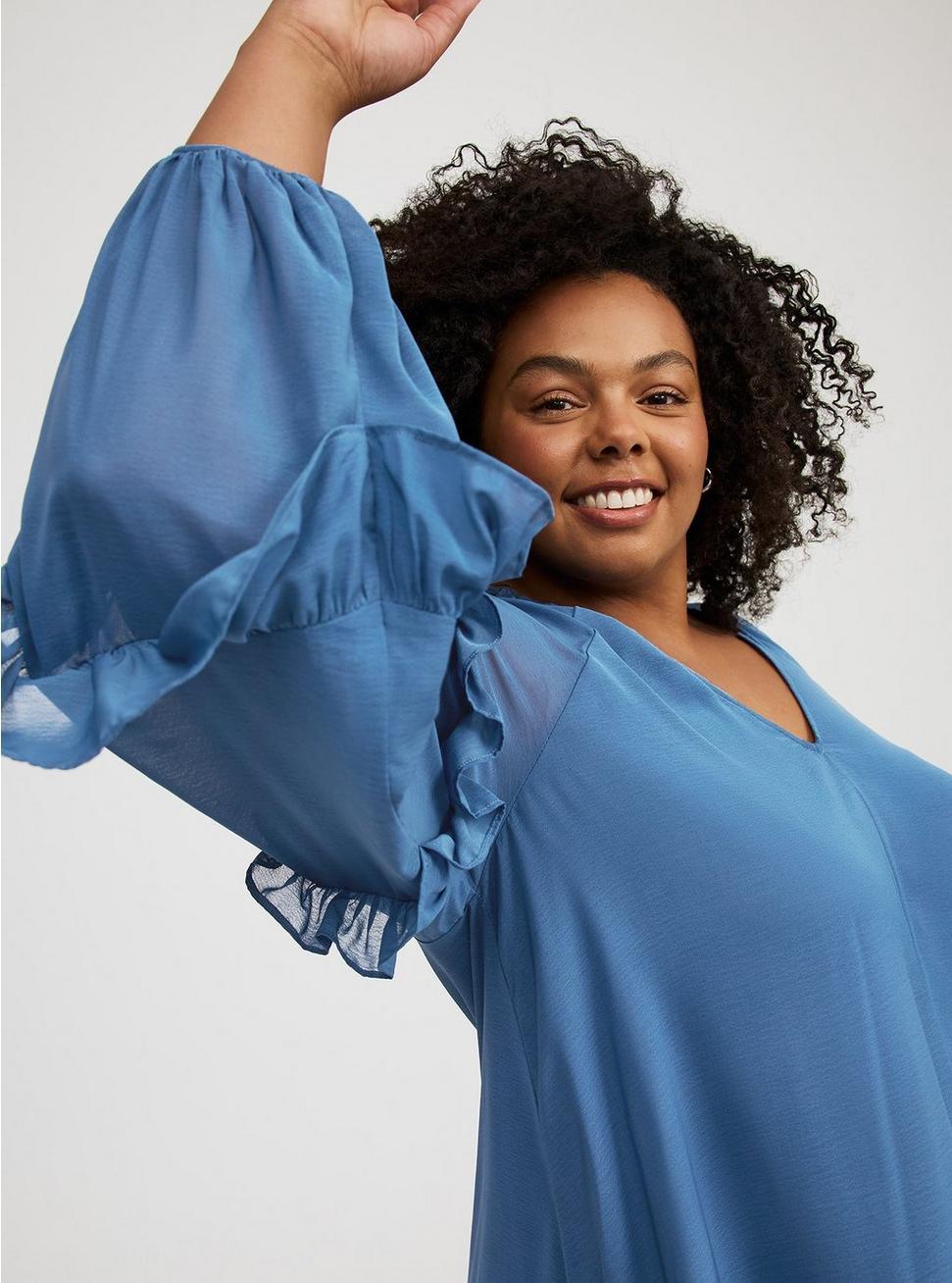 Mini Ruffle Peasant Dress Product Image