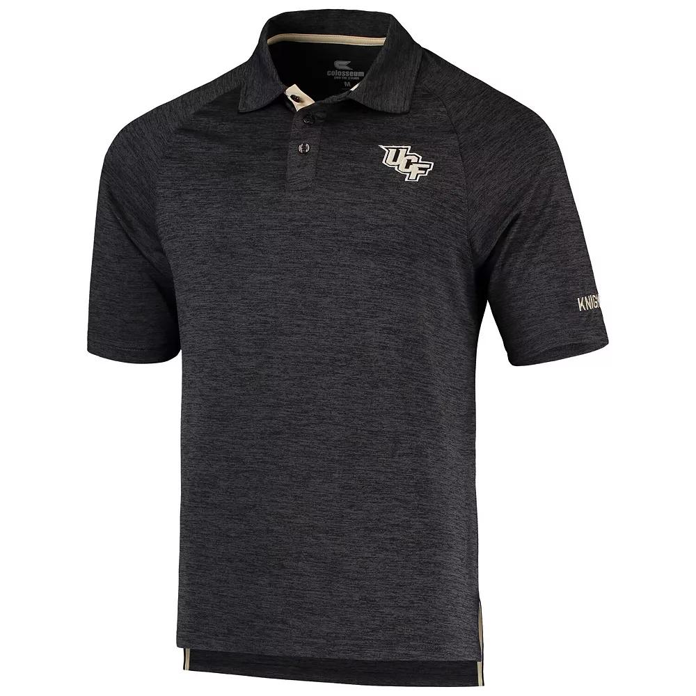 Men's Colosseum Heathered Black UCF Knights Down Swing Polo, Size: XL, Charco Product Image