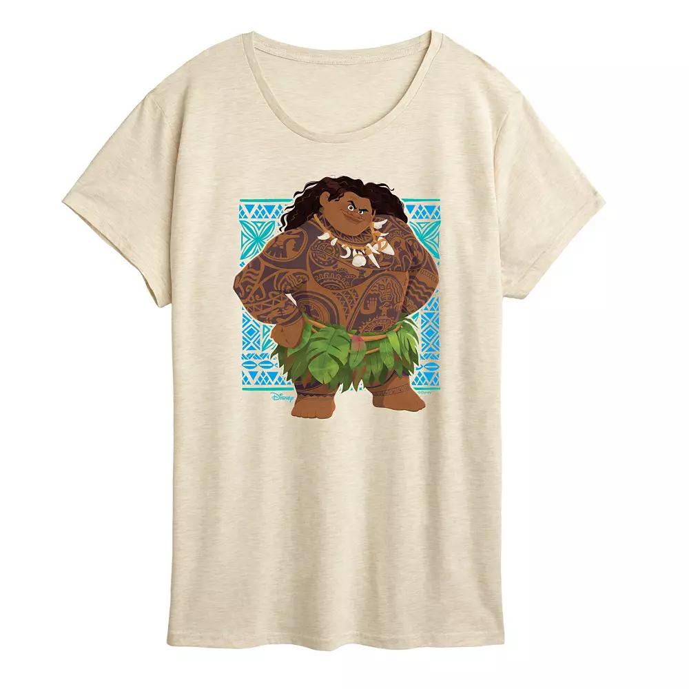 Disney's Moana 2 Maui Women's Portrait Tribal Graphic Tee,  Product Image