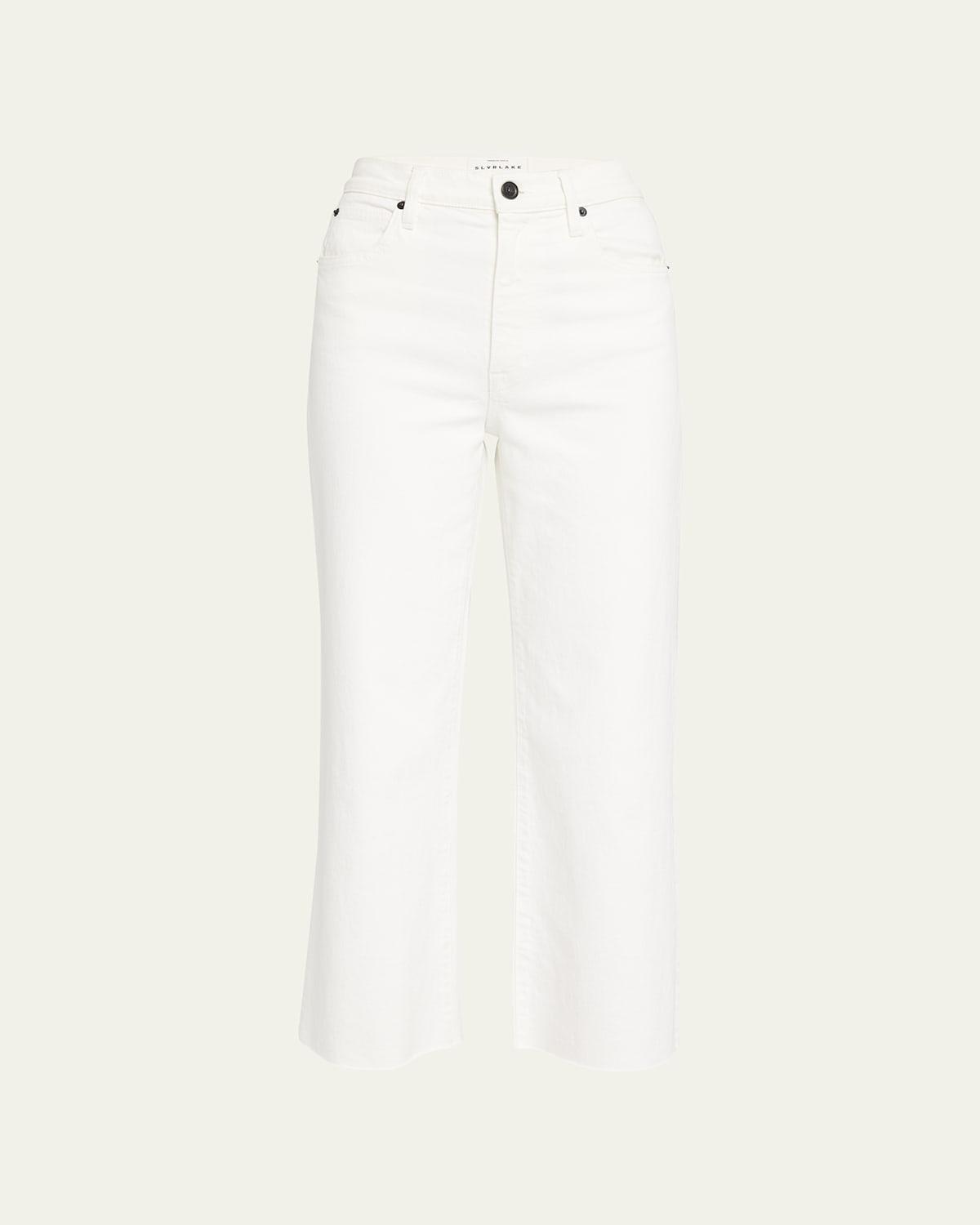 Womens Grace High-Rise Stretch Wide-Leg Crop Jeans Product Image