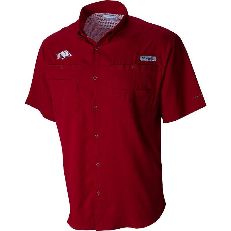 Men's Columbia Cardinal Arkansas Razorbacks Big & Tall Collegiate Tamiami Button-Down Shirt,  Product Image