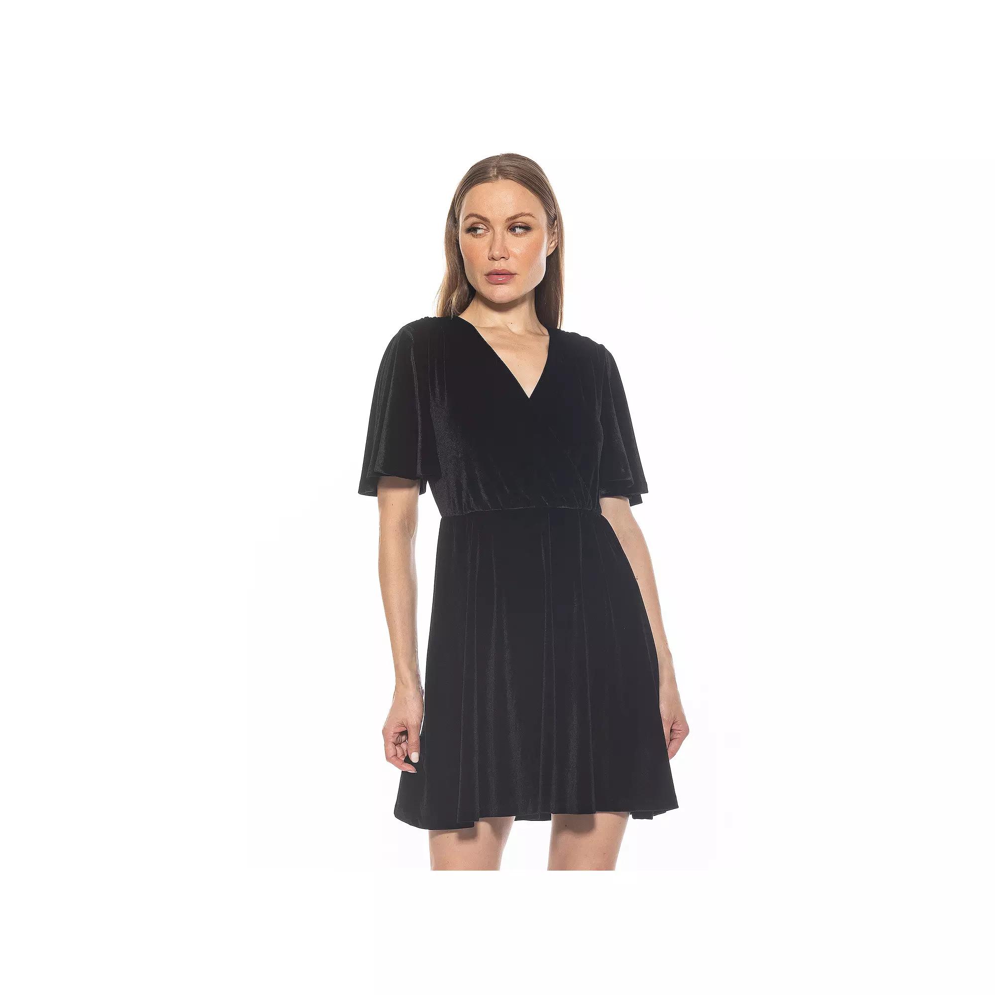 Women's ALEXIA ADMOR Oakless Flutter Sleeve Fit & Flare Dress,  Product Image
