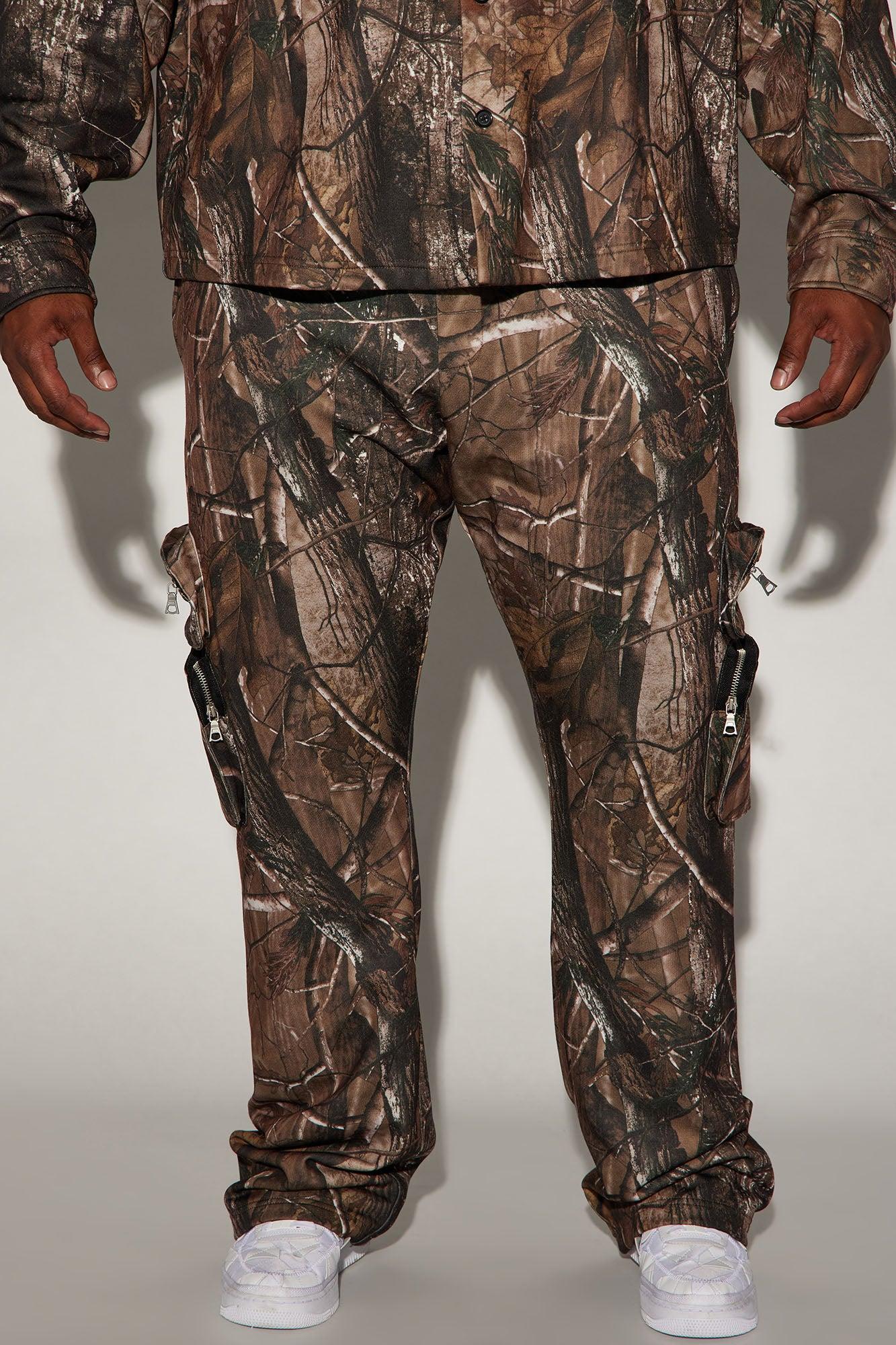 Tree Camo Cargo Flared Sweatpant - Camouflage Product Image