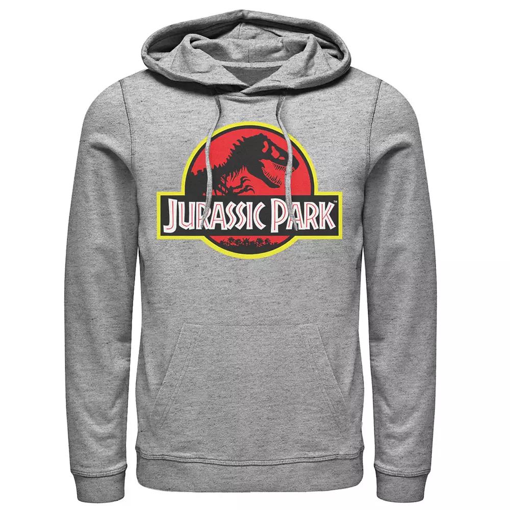 Men's Jurassic Park Red & Yellow Outline Logo Graphic Pullover Hoodie,  Product Image