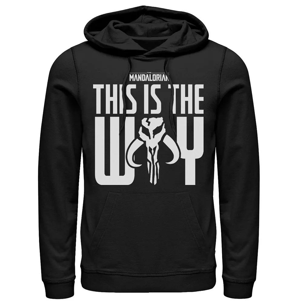 Men's Star Wars The Mandalorian This Is The Way Mythosaur Block Hoodie, Size: Large, Black Product Image