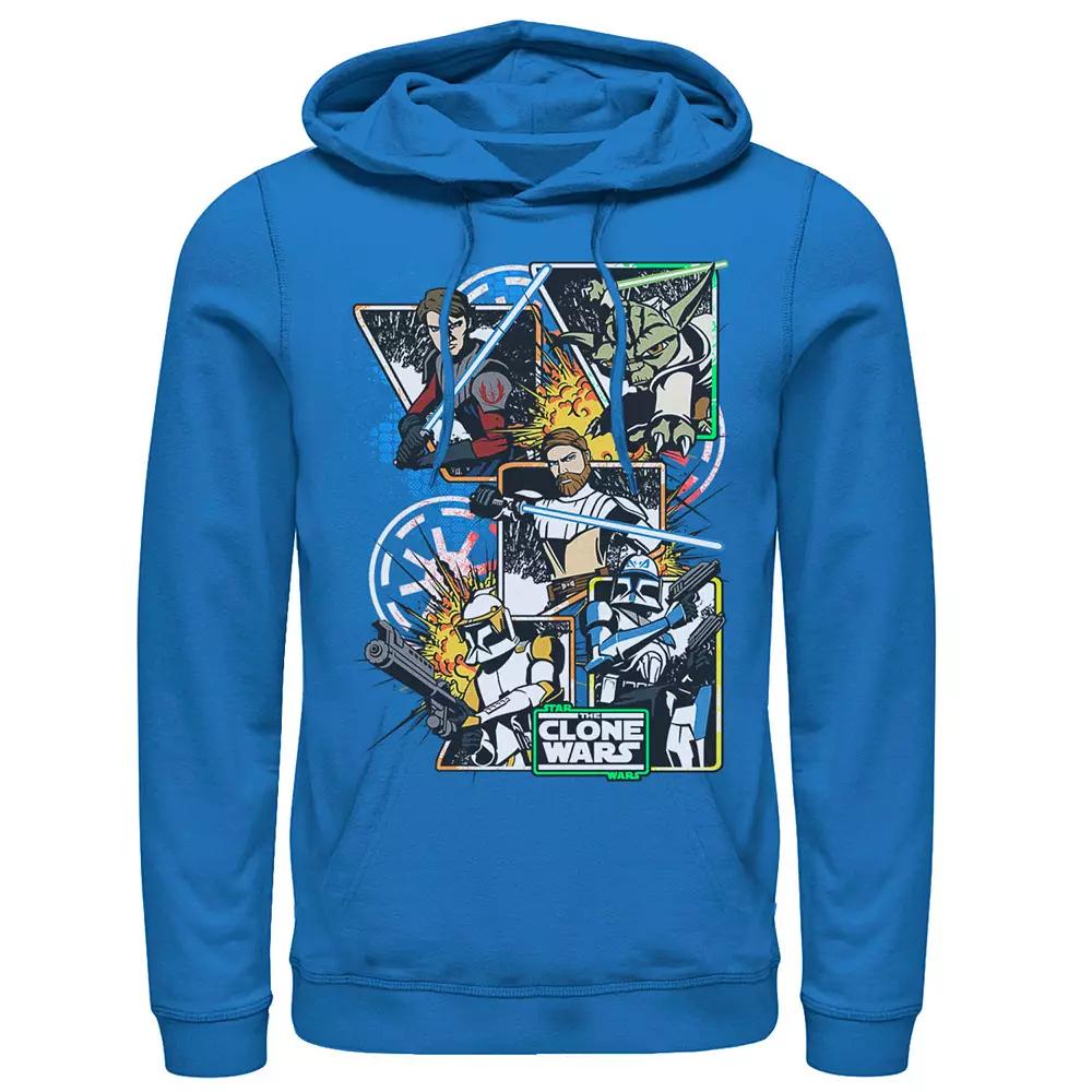 Men's Star Wars: The Clone Wars Group Shot Comic Panels Hoodie,  Product Image