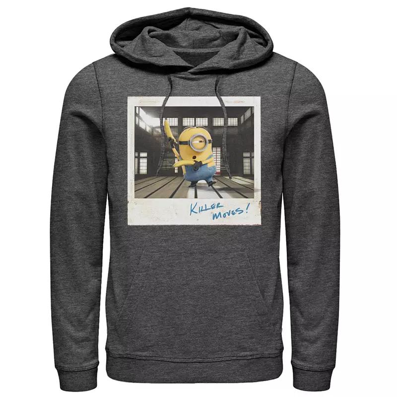 Mens Minions In The Dojo Hooded Sweatshirt Grey Heather Product Image