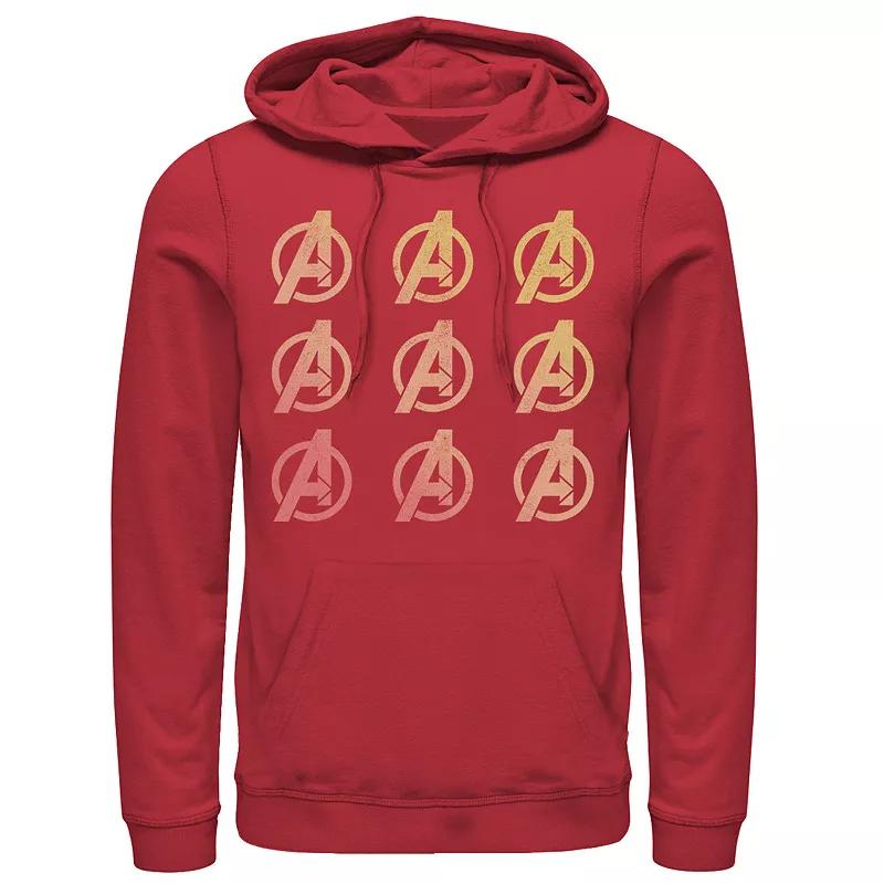 Men's Marvel Avengers Gradient Logo Stack Hoodie, Size: Small, Red Product Image