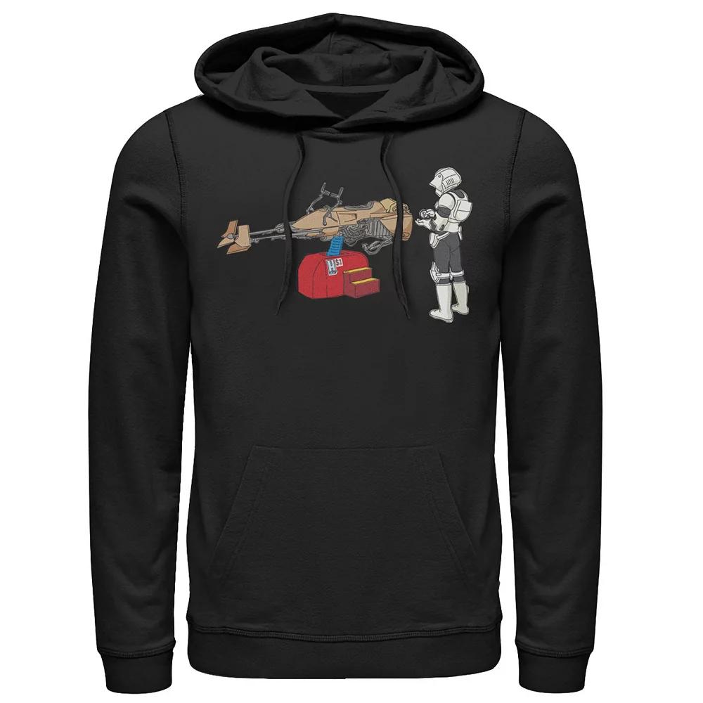 Men's Star Wars Stormtrooper Coin-Operated Speeder Bike Hoodie,  Product Image