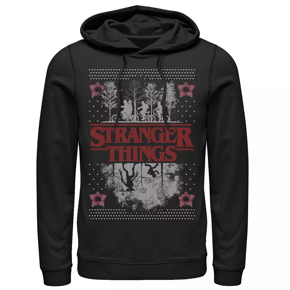 Men's Netflix Stranger Things Ugly Christmas Sweater Style Hoodie,  Product Image