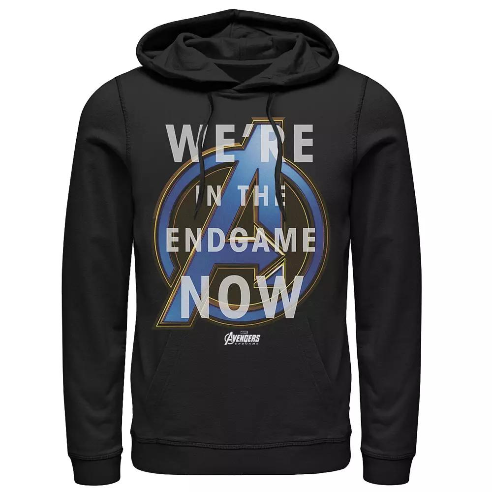 Men's Marvel We're In The Endgame Now Avengers Logo Graphic Hoodie, Size: XXL, Black Product Image