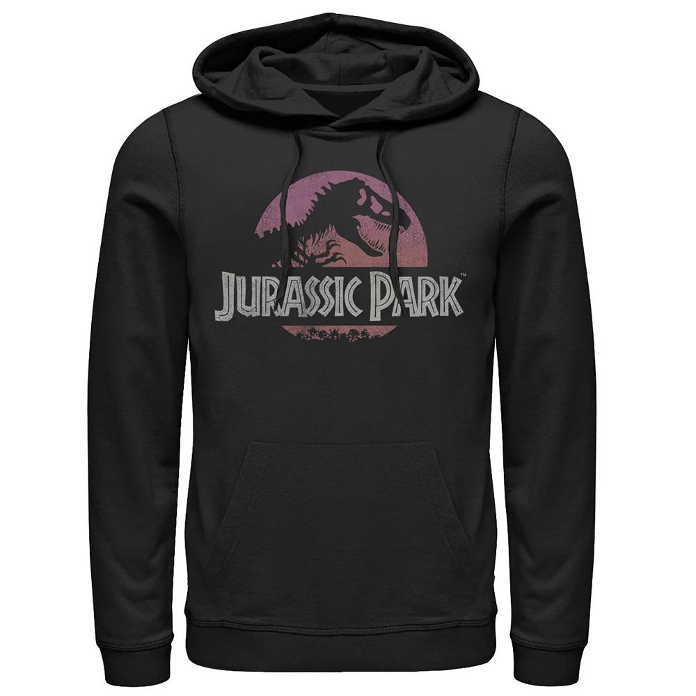 Men's Jurassic Park Gradient Sunset Logo Icon Hoodie,  Product Image
