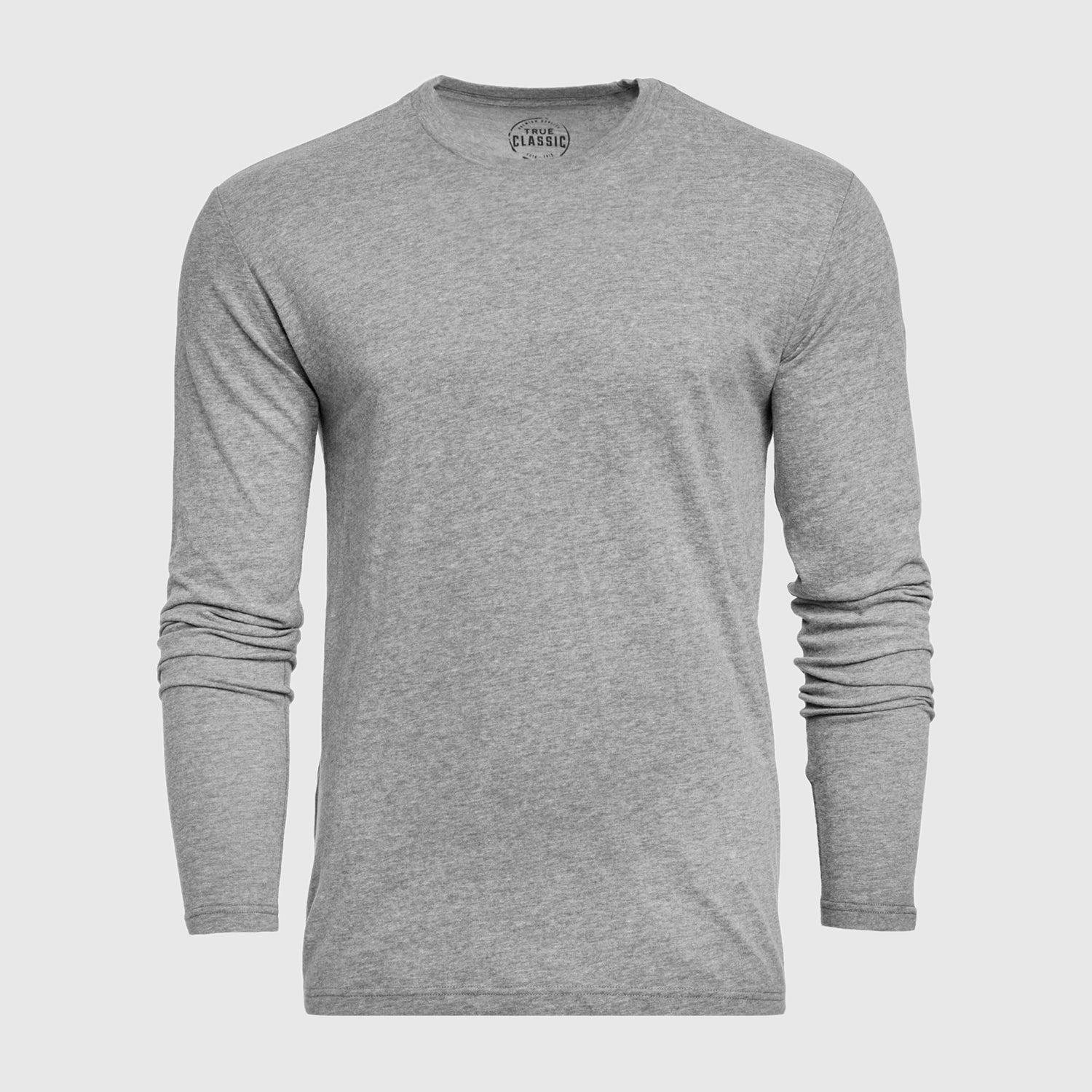 Heather Gray Classic Long Sleeve Crew Neck Product Image