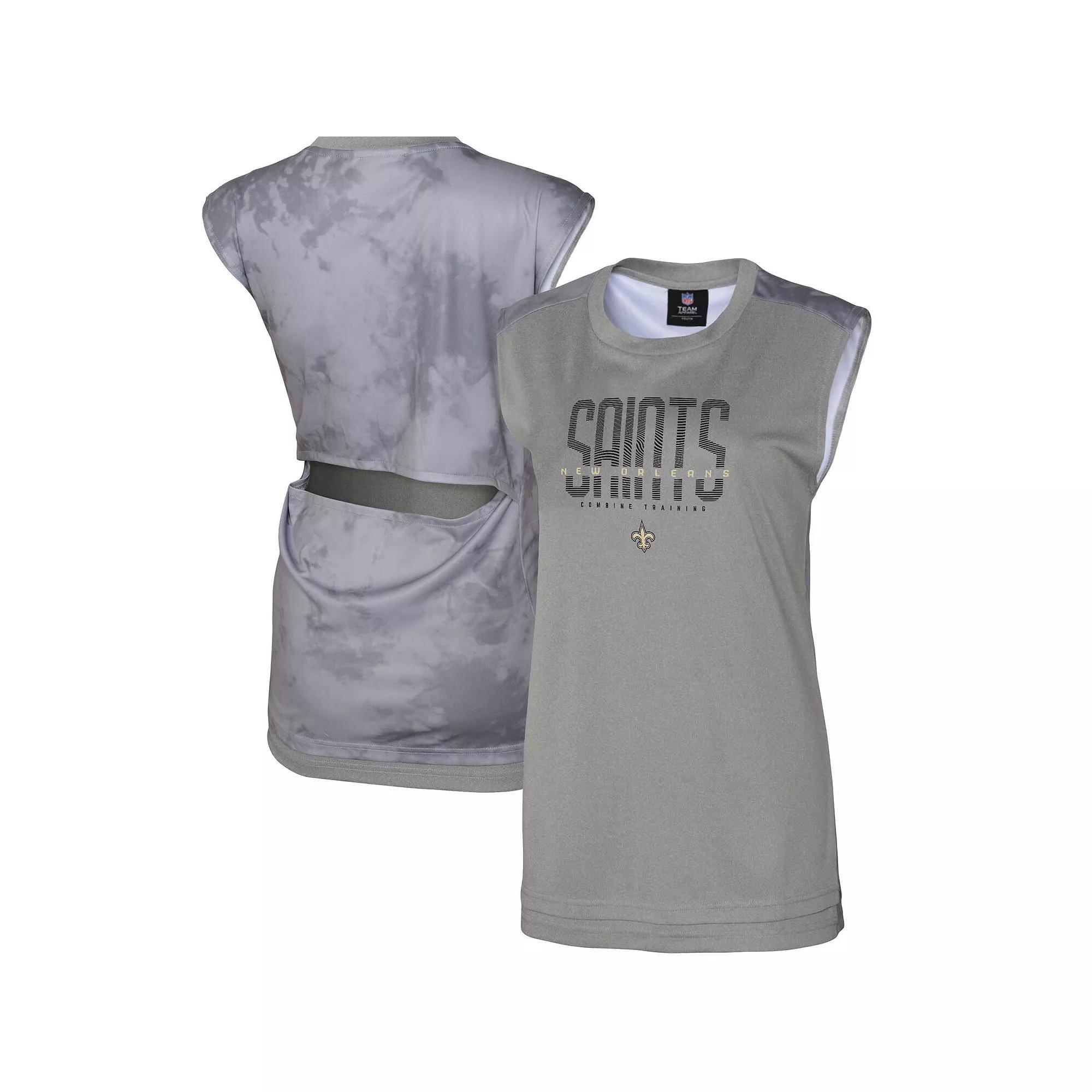 Women's Gray New Orleans Saints No Sweat Tank Top,  Product Image