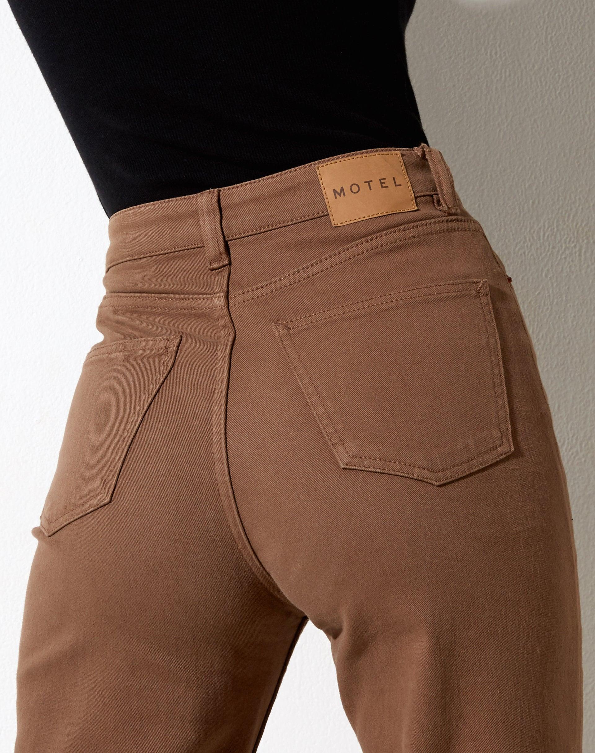 Straight Leg Jeans in Rich Brown Product Image