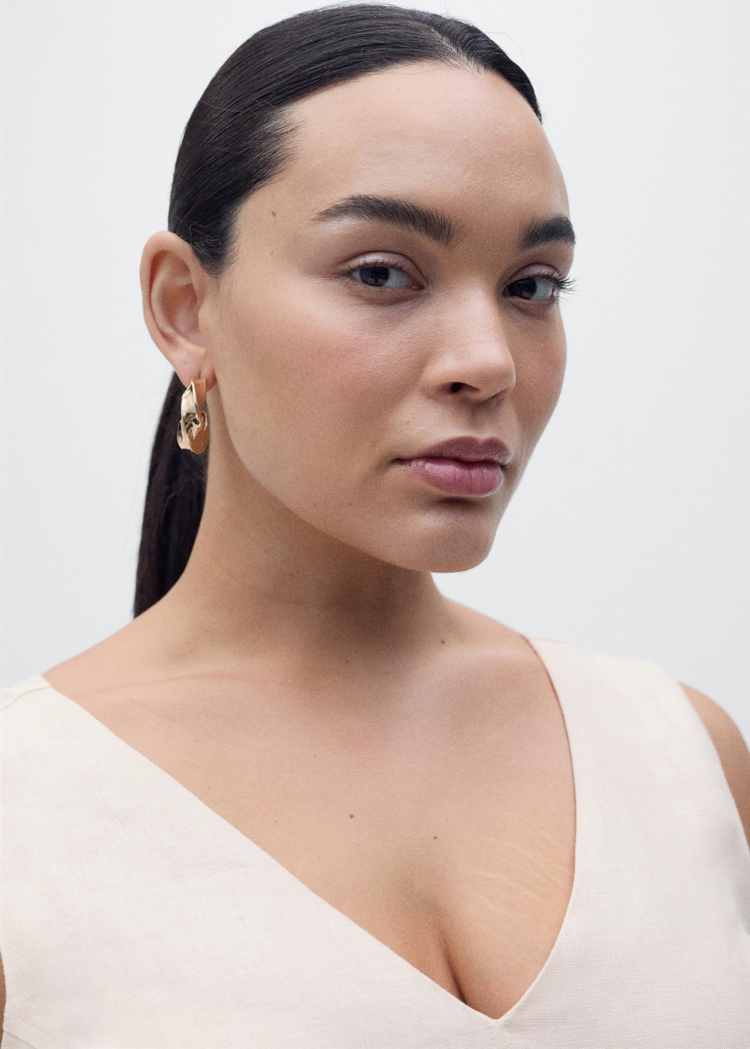 Belt linen dress - Women | MANGO USA Product Image