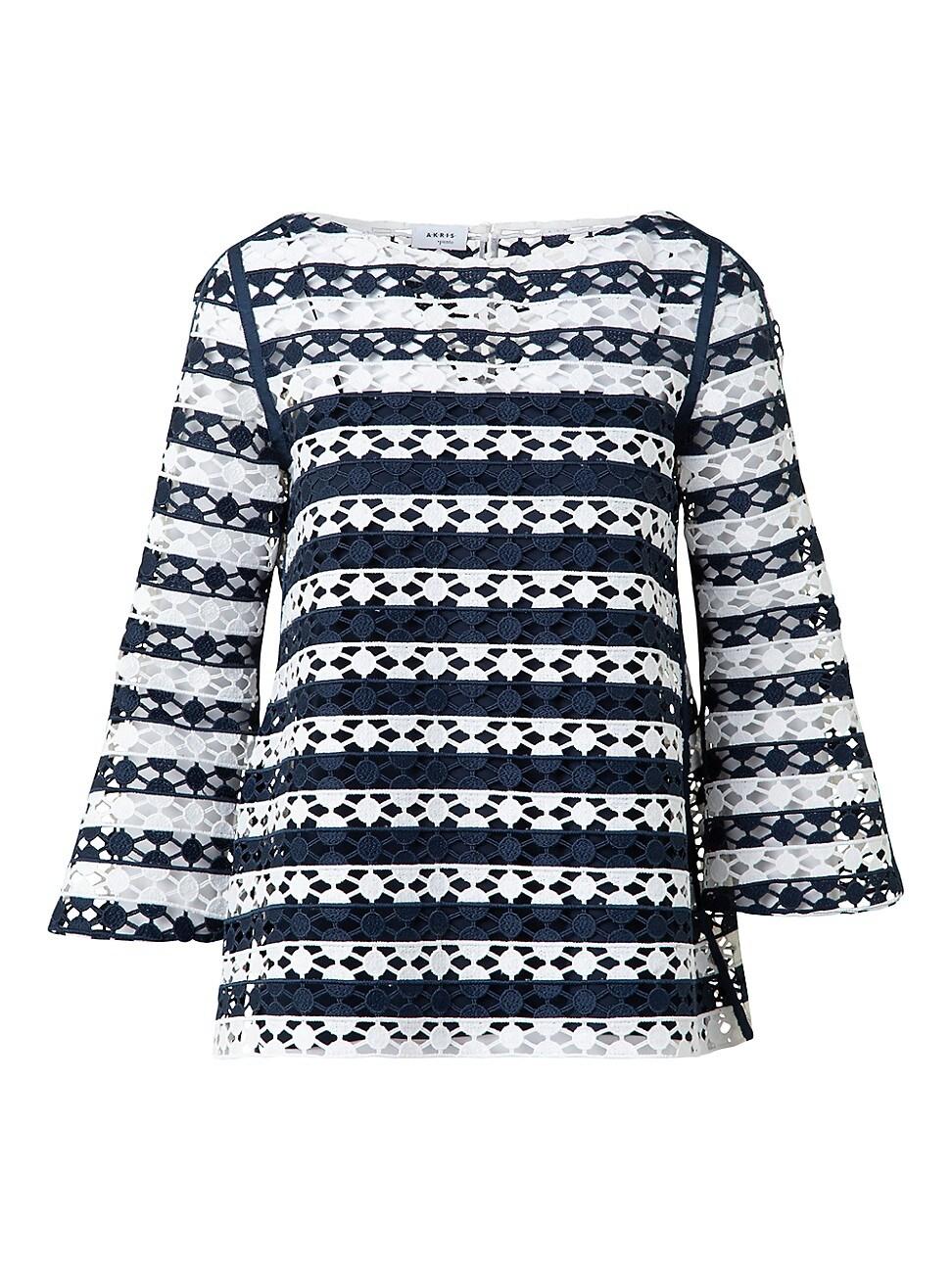 Womens Guipure Lace Relaxed-Fit Top Product Image