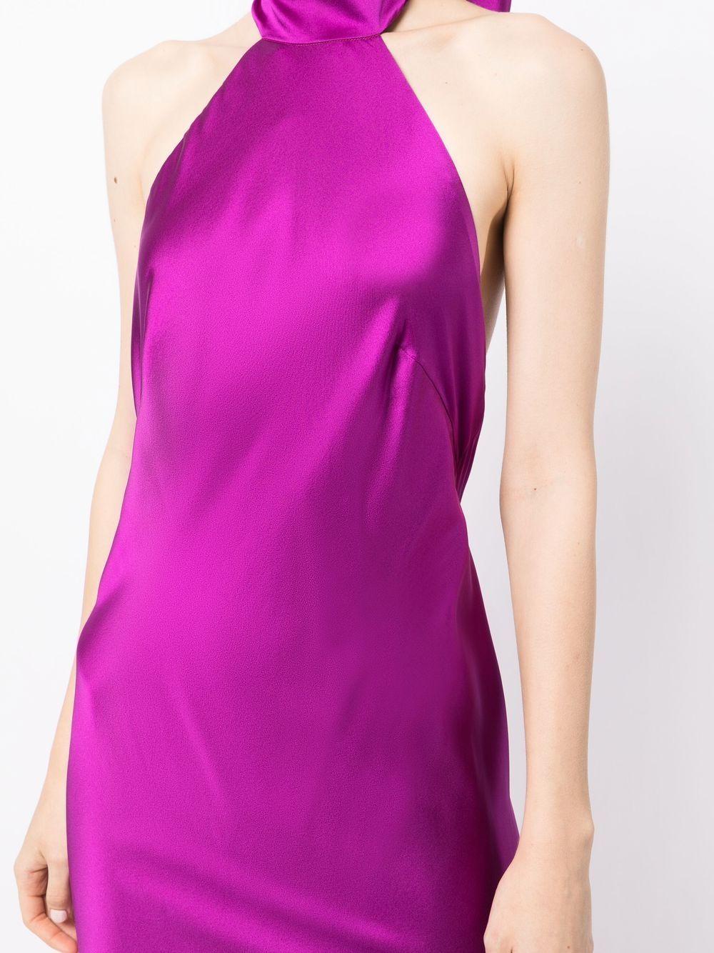 backless halter tie-fastening gown Product Image