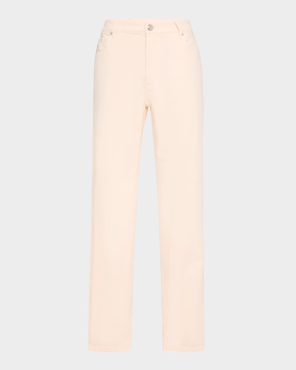 Mens Dyed Denim Five-Pocket Pants Product Image