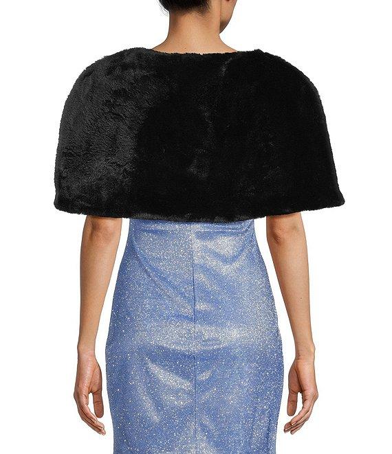 I.N. San Francisco Faux Fur Novelty Brooch Shrug Product Image