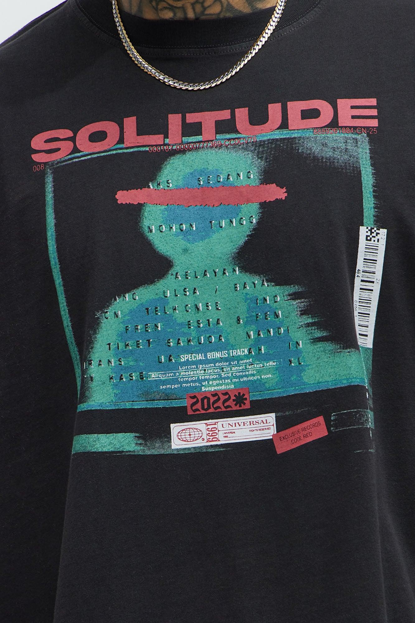 Solitude Oversized Short Sleeve Tee - Black Product Image