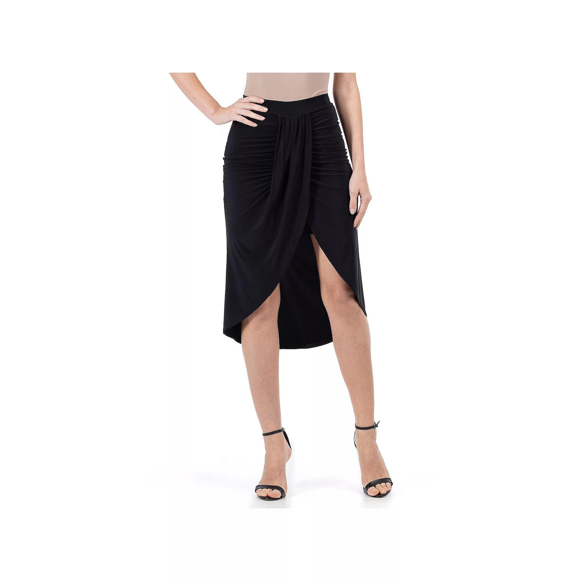 Women's 24Seven Comfort Apparel Knee Length Tulip Skirt,  Product Image
