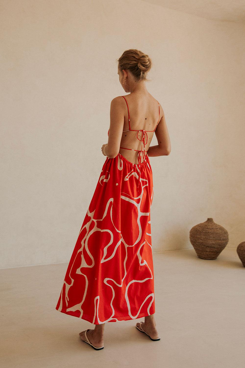 Catie Dress - Evoke Red Product Image