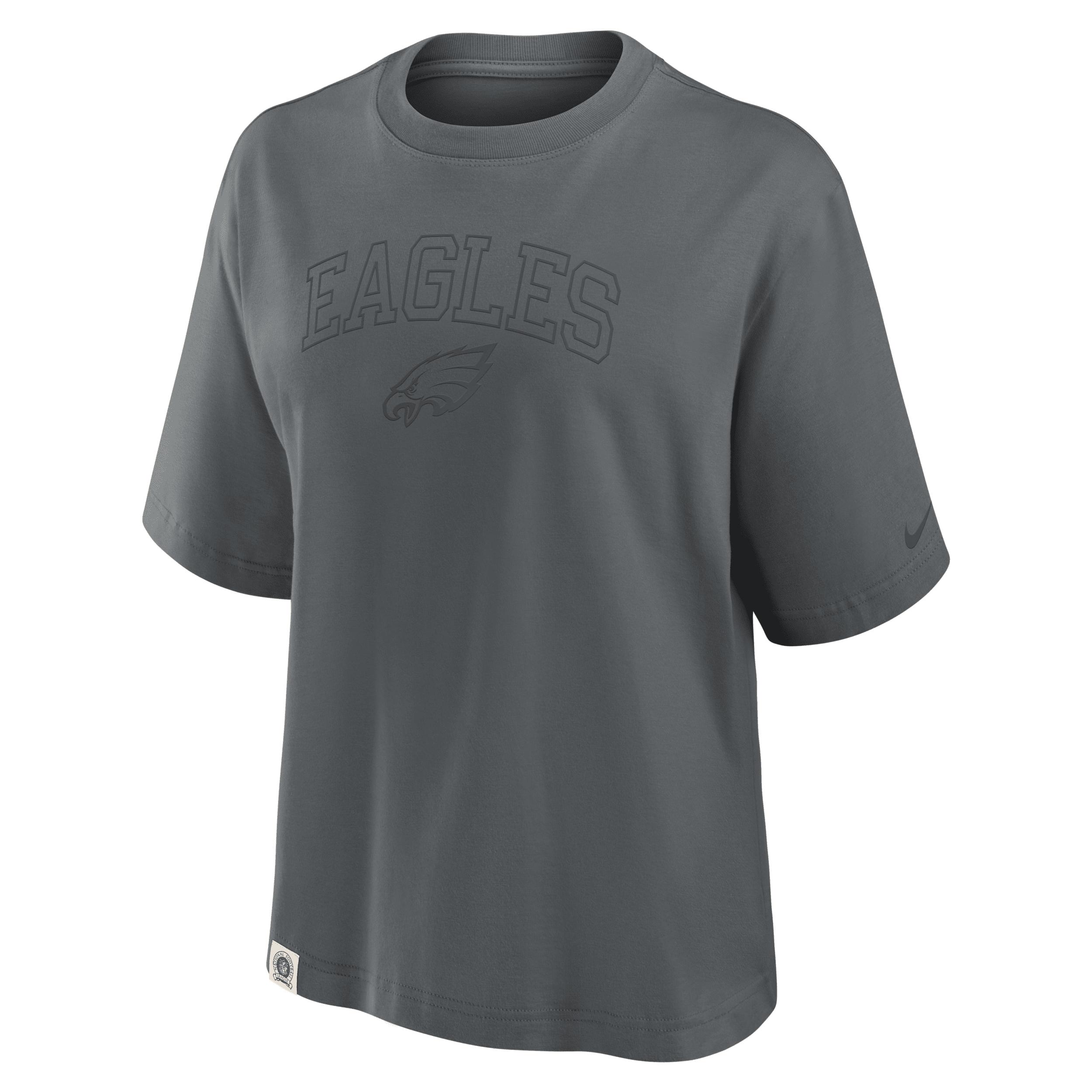 Philadelphia Eagles Arch Boxy Nike Womens NFL T-Shirt | 01CM0AI86-YBA Product Image