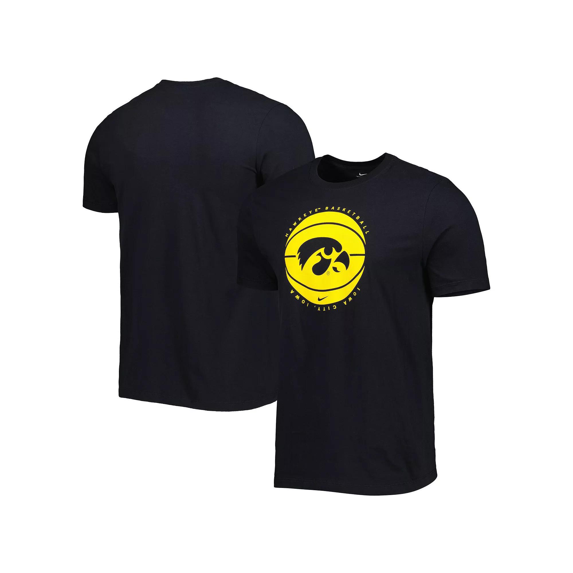 Men's Nike Black Iowa Hawkeyes Basketball Logo T-Shirt,  Product Image