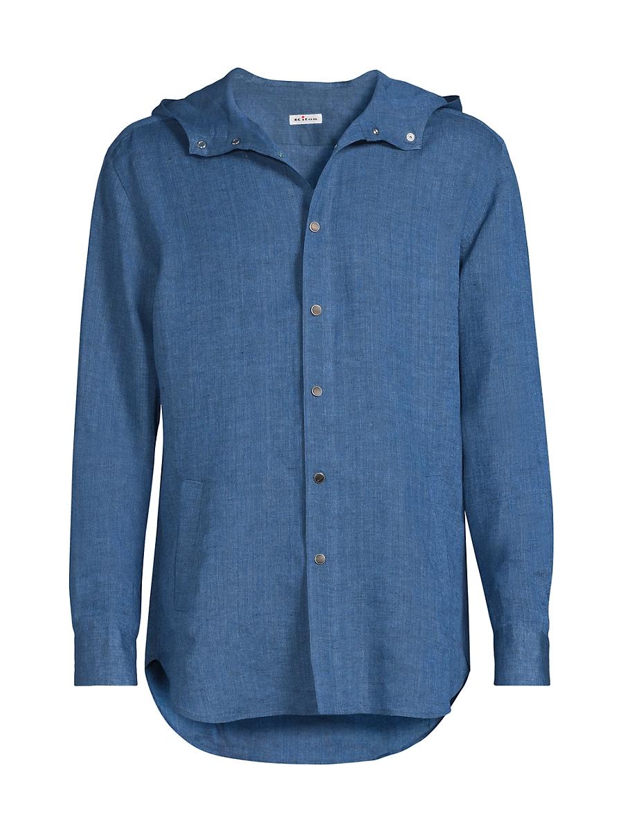 Mens Mariano Hooded Linen Shirt Product Image