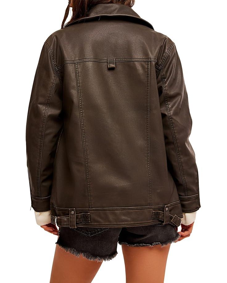 Epic Moment Leather Bomber Jacket Product Image
