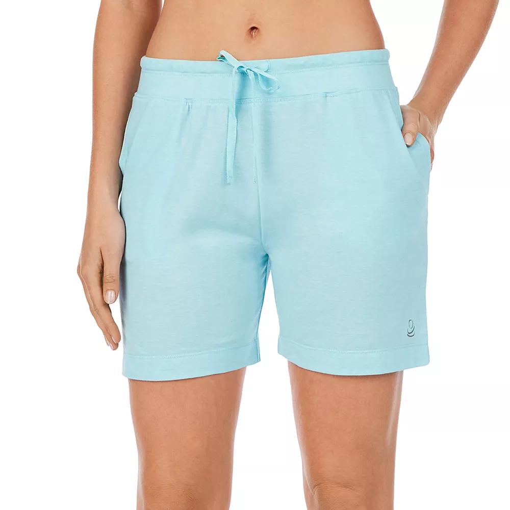 Womens Cuddl Duds Pajamas: Essentials Pajama Sleep Shorts Aqua Grey Product Image