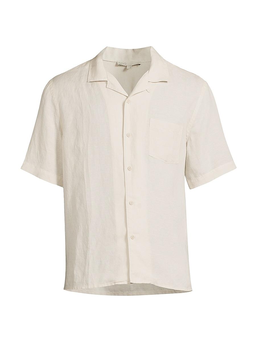 Mens Linen-Blend Camp Shirt Product Image