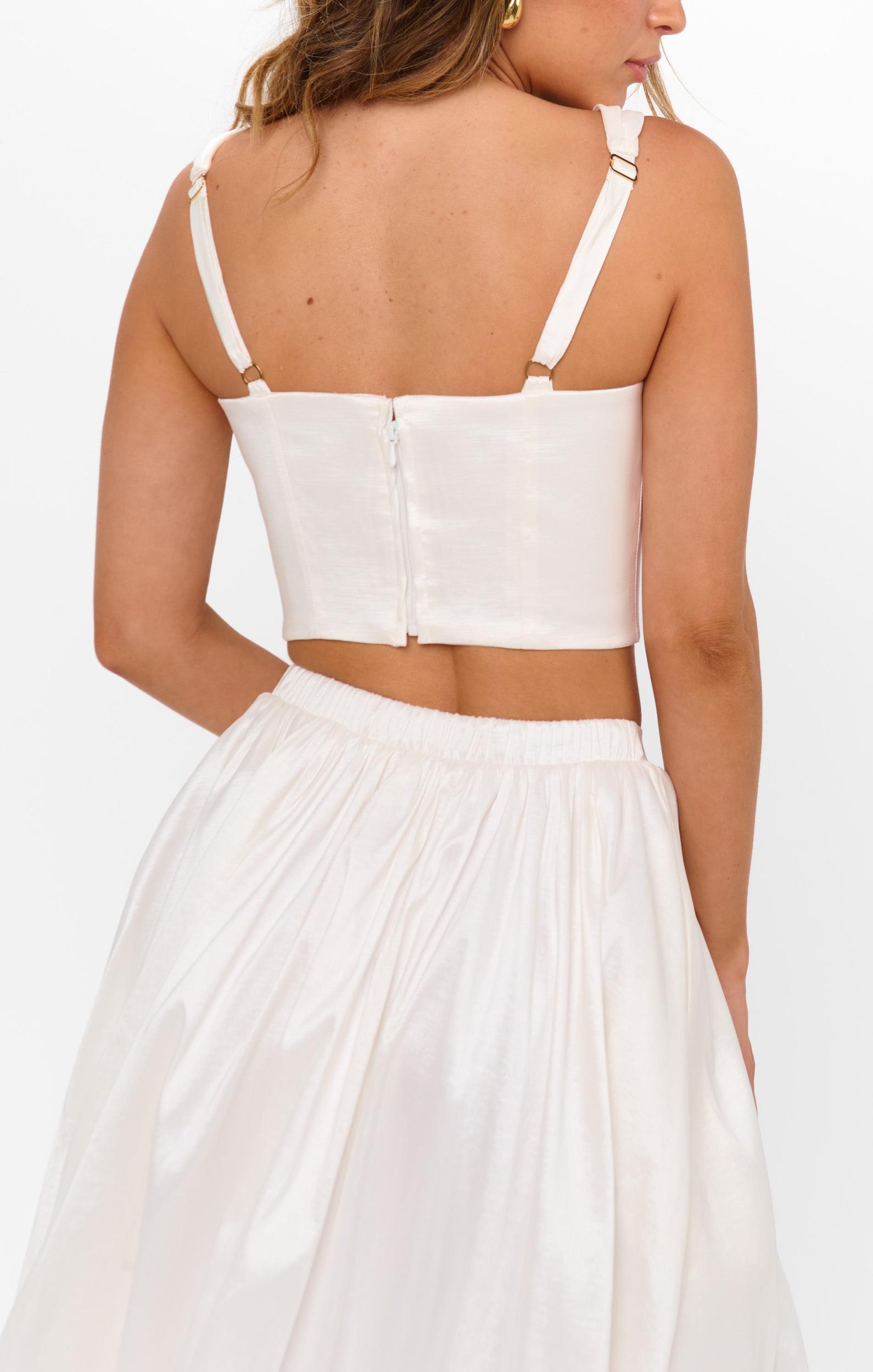 Vivianna Top ~ White Taffeta Product Image