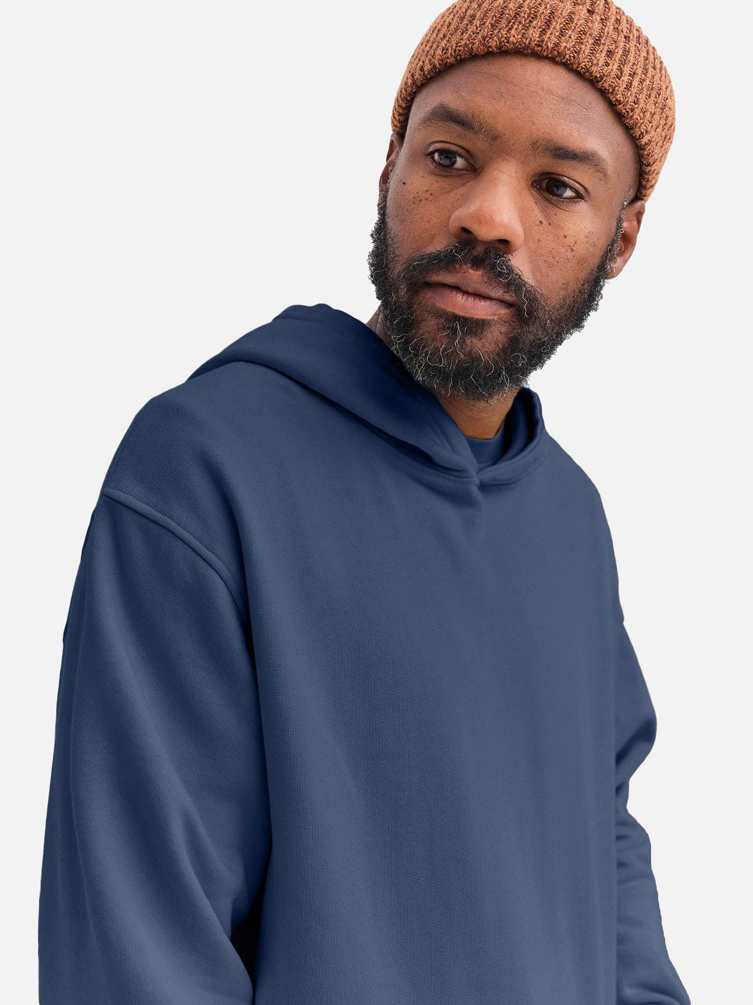 Men's Organic Fleece Hoodie Male Product Image