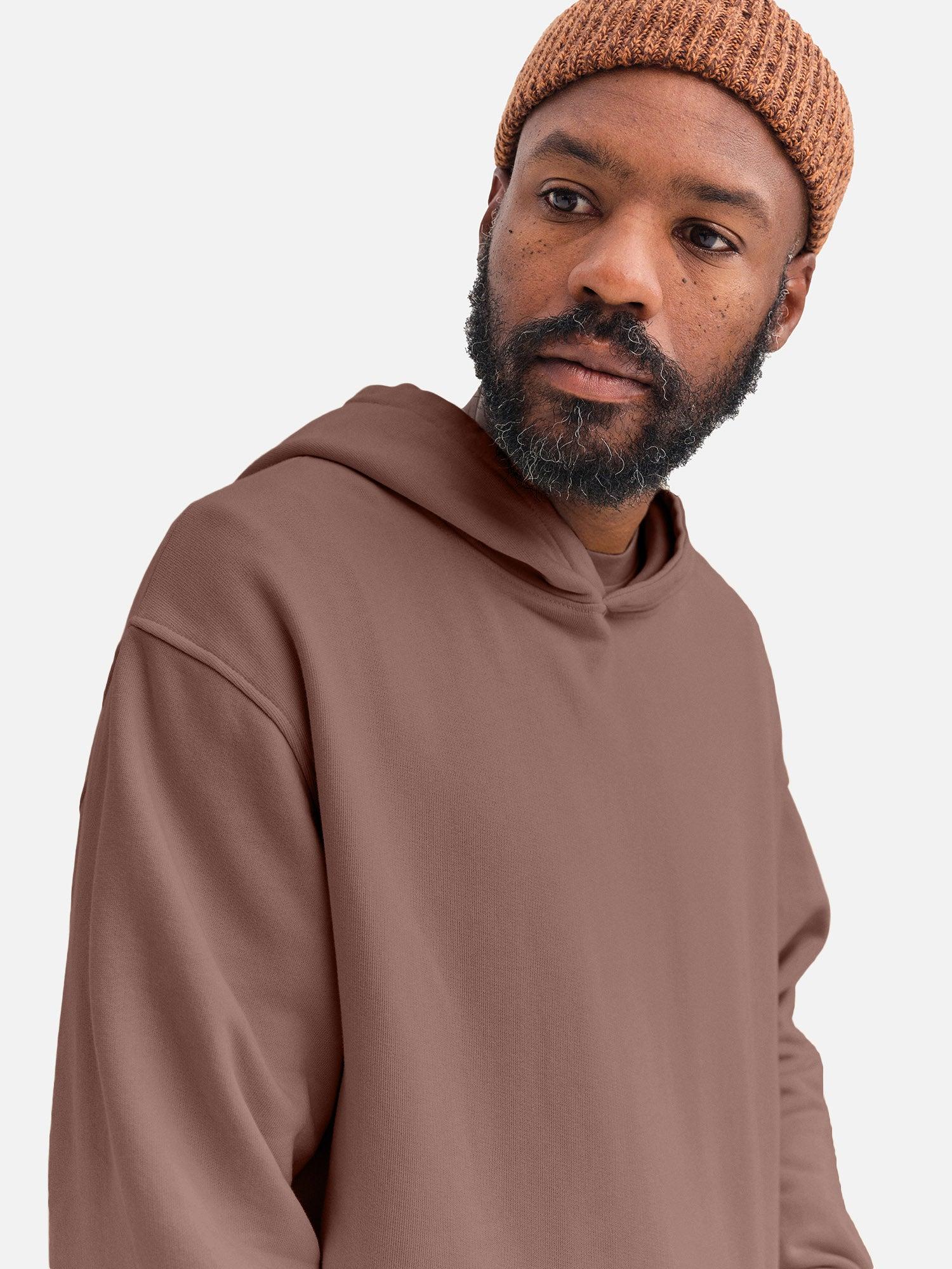 Men's Organic Fleece Hoodie Male Product Image